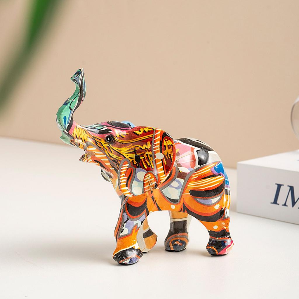 Colorful , Elephant Ornaments, Creative Animals For Home Desktop Wine Cabinets, Resin Handicrafts And Ornaments.