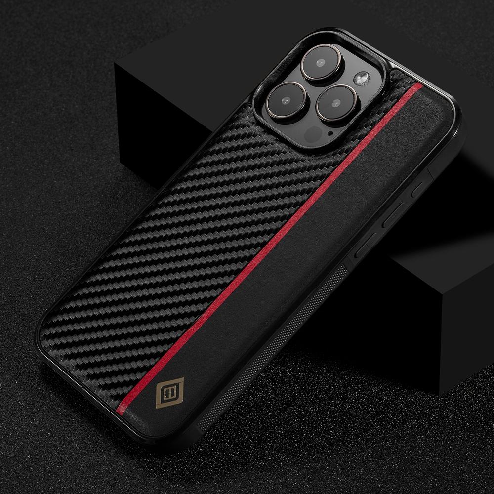 For Apple iPhone 16 15 14 Plus 13 12 11 Pro X XR XS Max Mini 7 8 Plus SE 2020 2022 Case PU Leather Carbon Fiber Style Shockproof Back Cover