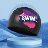 Men Silicone Waterproof Swimming Caps Ear Protection Solid Color Printed Swim Caps for Women and Child Pool Accesories