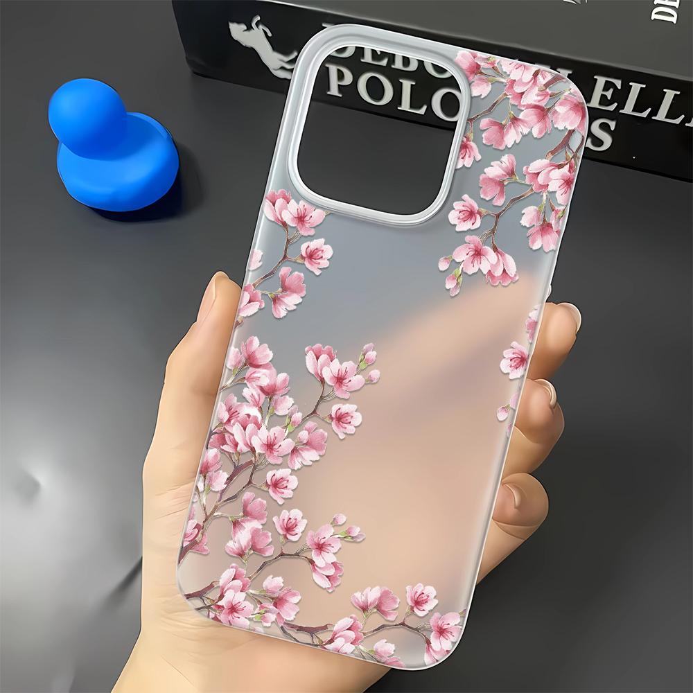 Plum Blossom Design Phone Case For iPhone 17 Air 16 14 15 Pro Plus 13 12 11 Pro Max Shockproof Silicone Phone Cover Fundas