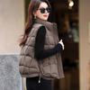 Модный короткий пуховый хлопковый жилет женский осенне-зимний новый хлопковый жилет хлопковый жилет верхняя одежда хлопковый жилет тренд