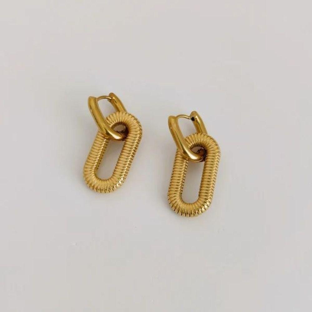 Twisted Spiral Stainless Steel Earrings Stainless Steel Drop Dangle Earrings For Women
