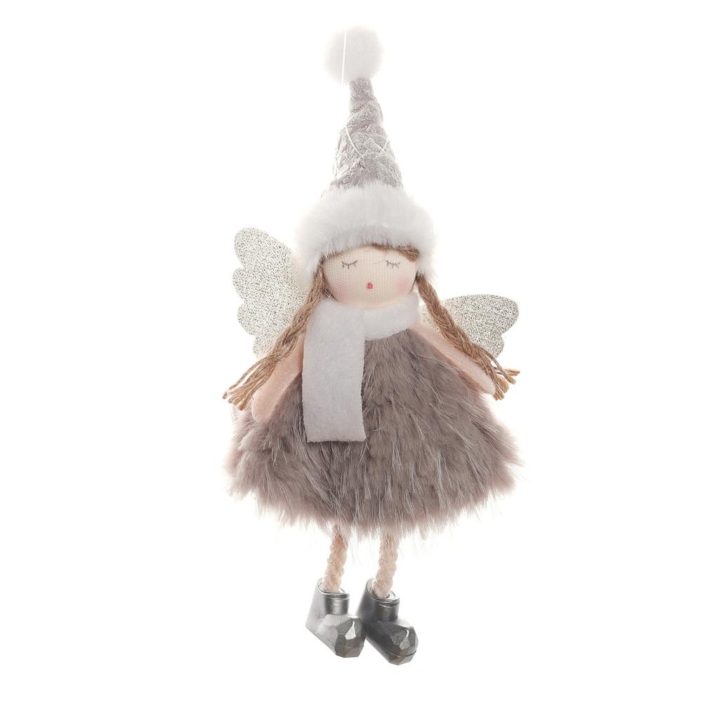Lovely Christmas Angel Plush Doll Hanging Pendant Christmas Decoration for Home Christmas Tree Decorations Xmas New Year Gifts