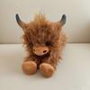 Highland Cow Plush Toy Cute Yak Doll with Long Fluffy Hair Soft