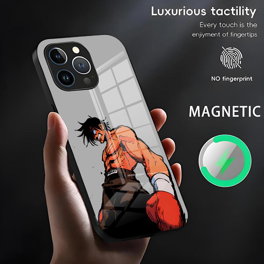 Japanese Anime First Fist Good Quality Phone Case For Iphone 17 16 15 14 13 11 12 Pro Max Mini Plus Magnetic Glass Phone Cover