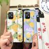 Oil Painting Flower Phone Case For UMIDIGI Bison X20 Wristband Wrist Strap Kickstand Soft Case Ring Protective Durable