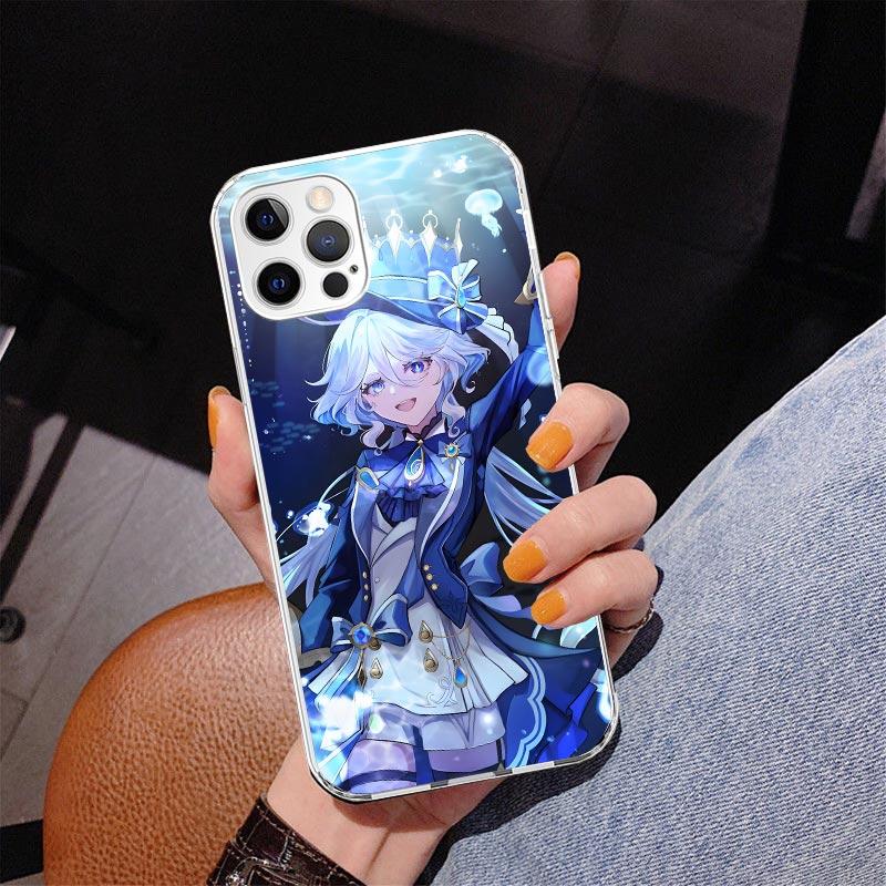 Чехол для телефона Genshin Impact Furina для Iphone 17 Air 16 16E 11 12 13 Mini 14 Plus 15 Pro Max 7 8 + SE 2020 Чехол для телефона Coque