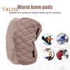 Зимние наколенники с утолщенной флисовой подкладкой, наколенник, теплая термоподдержка колена, компрессионный рукав для коленей, больных артритом