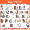 Vibrant 37pcs We Bare Bears Waterproof Graffiti Stickers For Luggage And Electronics
