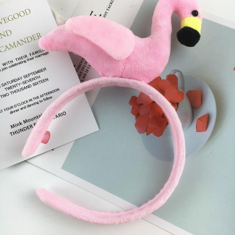Animal Animal Hair Hoop Korean Style Plush Hair Hoop Lovely Flamingo Headband Daily
