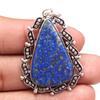 Pendant Lapis Lazuli Gemstone Handmade Mother's Day Gift Silver Jewelry 2"