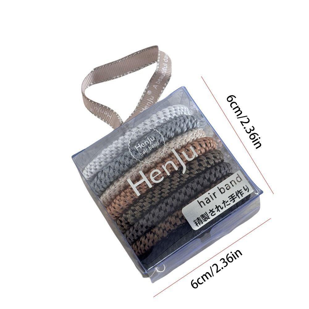 8Pcs/Set Rubber Band Hair Rope Set Korean Style Ponytail Holder New Hair Tie Basic Hair Accessories