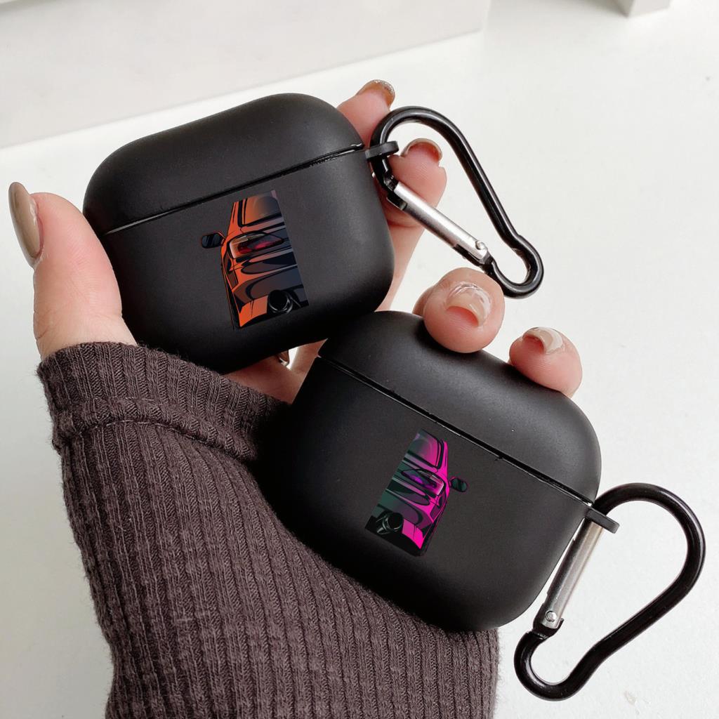 Япония JDM Спортивный Автомобиль Чехол для Наушников для Apple Airpods 1 2 3 Pro 2 Bluetooth Гарнитуры Чехлы для Air Pods Коробка для Наушников Черный Чехол