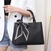 Cowhide Bucket Bag Head Bag Popular Fashion Shoulder Crossbody Practical Soft Leather Silk Scarf Shell Bag