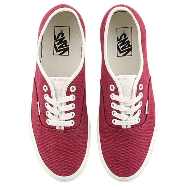 Vans Authentic Unisex Low Top Skate Shoes Dark Red VN000D7YSQ5