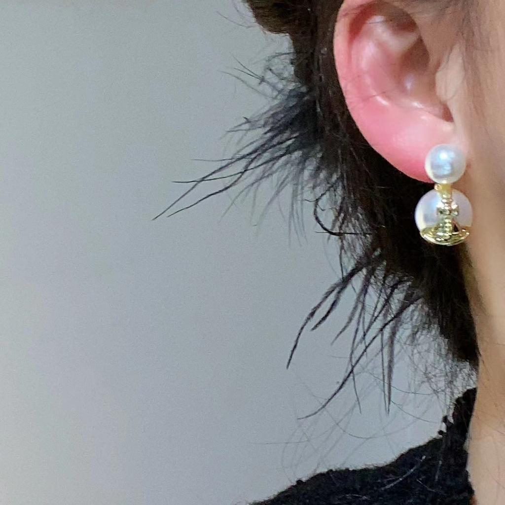 Французские серьги-кольца в ретро-стиле с Сатурном, Милые, Модные, Элегантные и Трендовые Дизайнерские Серьги для Женщин