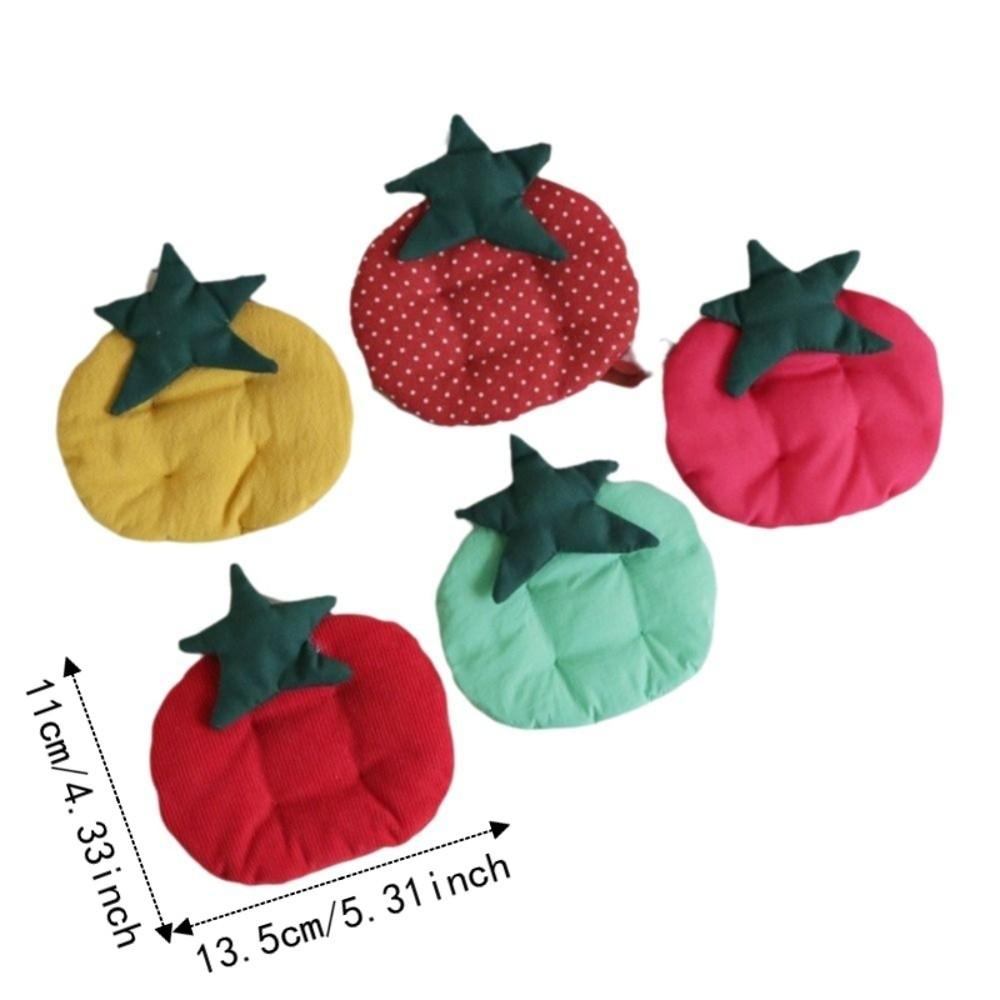 Anti-Scalding Tomato Shaped Coaster Non-Slip Tea Cup Mat Creative Fabric Coaster Kitchen