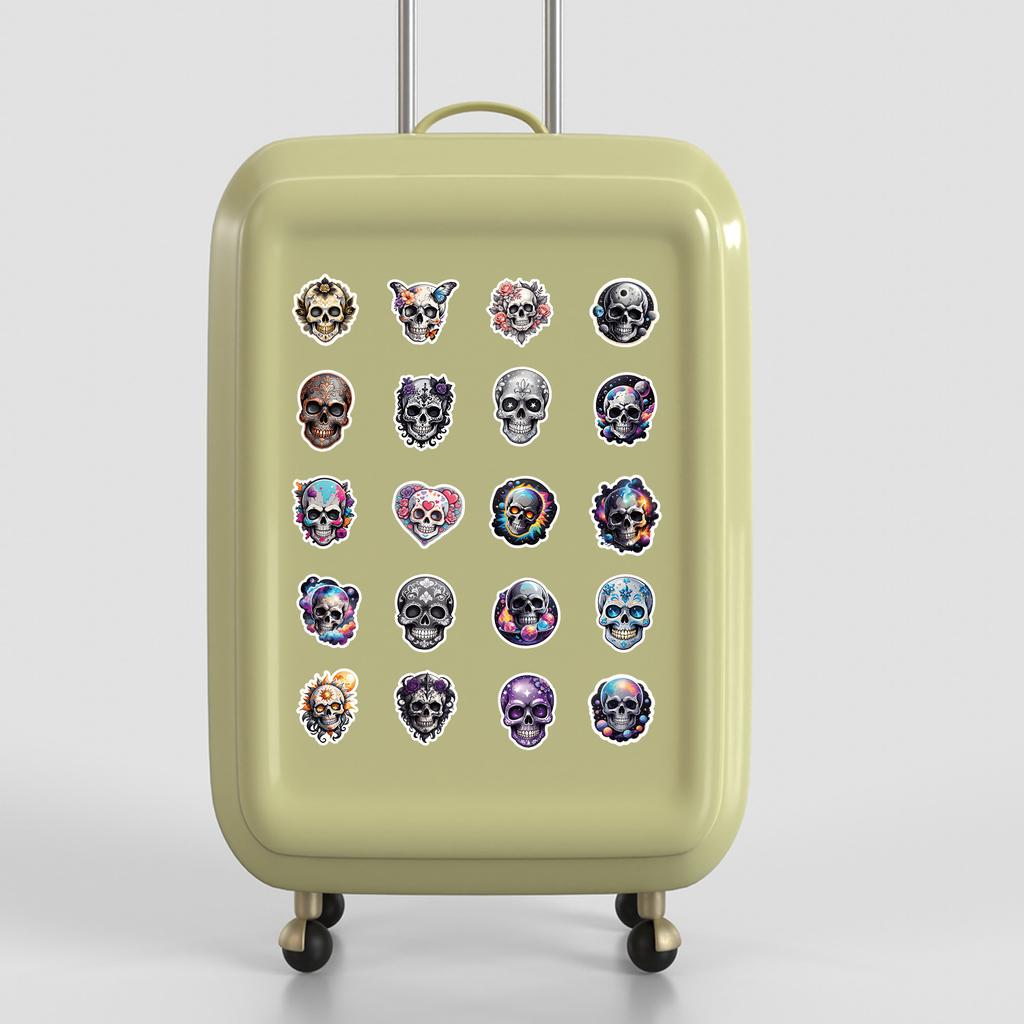 50 Skull Series Graffiti Stickers DIY Stationery Stickers Water Cup Suitcase Waterproof Decorative Stickers