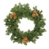 Incredible PVC Made Round Green Artificial Wreath For Your Home's Elegance