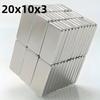 20/50 шт. Магниты, 20x10x3 мм, Прямоугольные магниты для промышленного использования, Металлический материал, Батарея не требуется