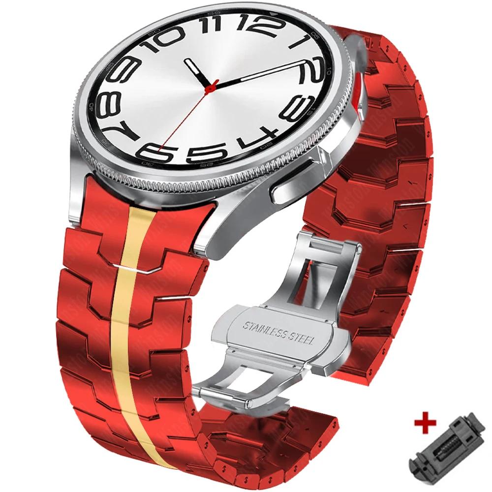 Stainless Steel Strap for Samsung Galaxy Watch 7 6 5 4 Classic 47mm 43mm 42 46mm 45mm No Gaps Metal Band 40 44mm Link Bracelet