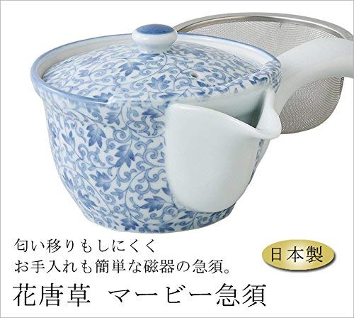 Ale-net Арита Варе Цветочный Арабеск Марби Чайник с Ситечком-Корзинкой, Керамический Чайник