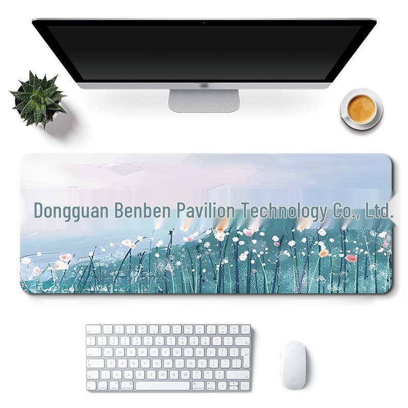 Очень большой коврик для стола с милым дизайном для девочки - Нескользящий коврик для мыши в стиле пейзажа