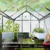 Greenhouse Aluminum 3.65m² 190x192x201cm with Foundation Roof Window Sliding Door 4mm Panels, UV-Resistant Tomato House Cold Frame for Garden Outdoor