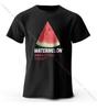 Fun Watermelon Graphic T-Shirt - Men's Fashion Summer Casual T-Shirt, Lightweight and Breathable