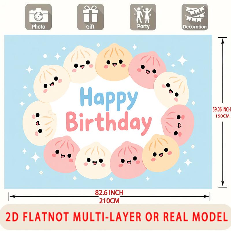 Party Backdrop Happy Birthday Birthday Photo Booth Background Front Door Decor