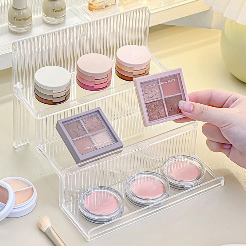 1-5 Tier Ladder Acrylic Display Stand Transparent Nail Polish Display Rack Perfume Doll Holder Cupcake Desktop Storage Organizer