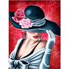 Full 5D Diy Diamond Painting Lady Wearing Hat Embroidery Cross Stitch Home Decor Handmade Gift