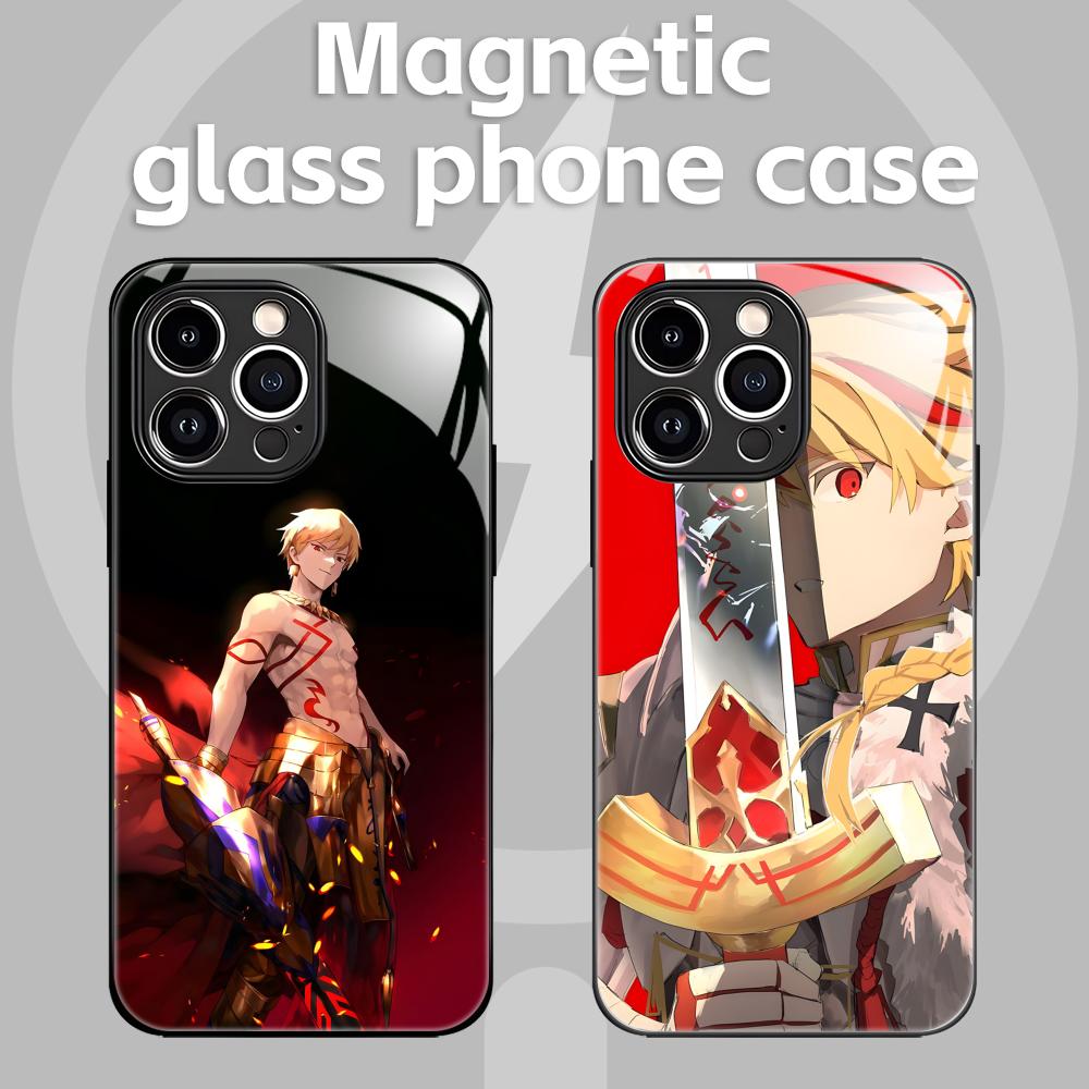 Fate strange Fake Phone Case For iPhone17 16 15 14 13 12 11 X XR XS 8 Plus Mini Pro Max Glass Magnetic Case
