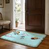 Calvin And Hobbes Selfadhesive Art Floor Mat Soft Flannel Absorbent Mat Non-Slip Rug Home Bedroom Bathroom