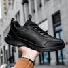 Men's Shoes Autumn and Winter Black Leather Sneakers Men's Lightweight Outdoor Couple Casual Running Travel Shoes