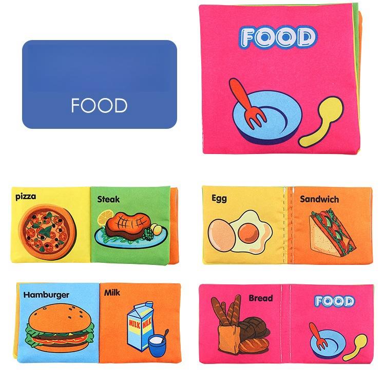Soft Cloth Baby Book Toy Colorful Fabric Baby Learning Book Early Educational Toy Gift for Babies