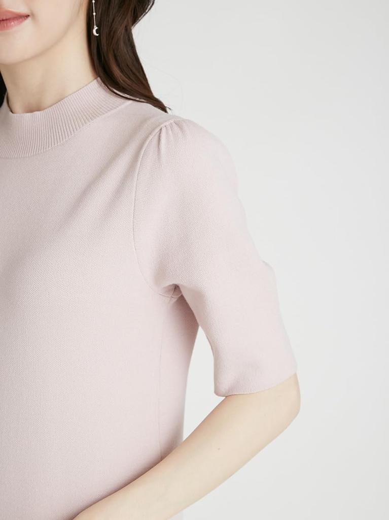 Плиссированное трикотажное платье CWNO254097LPNK36