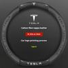 For Tesla Model 3 Model Y Model S Model X Roadster Carbon fiber Suede Leather Anti-slip Car Steering Wheel Cover Accessories