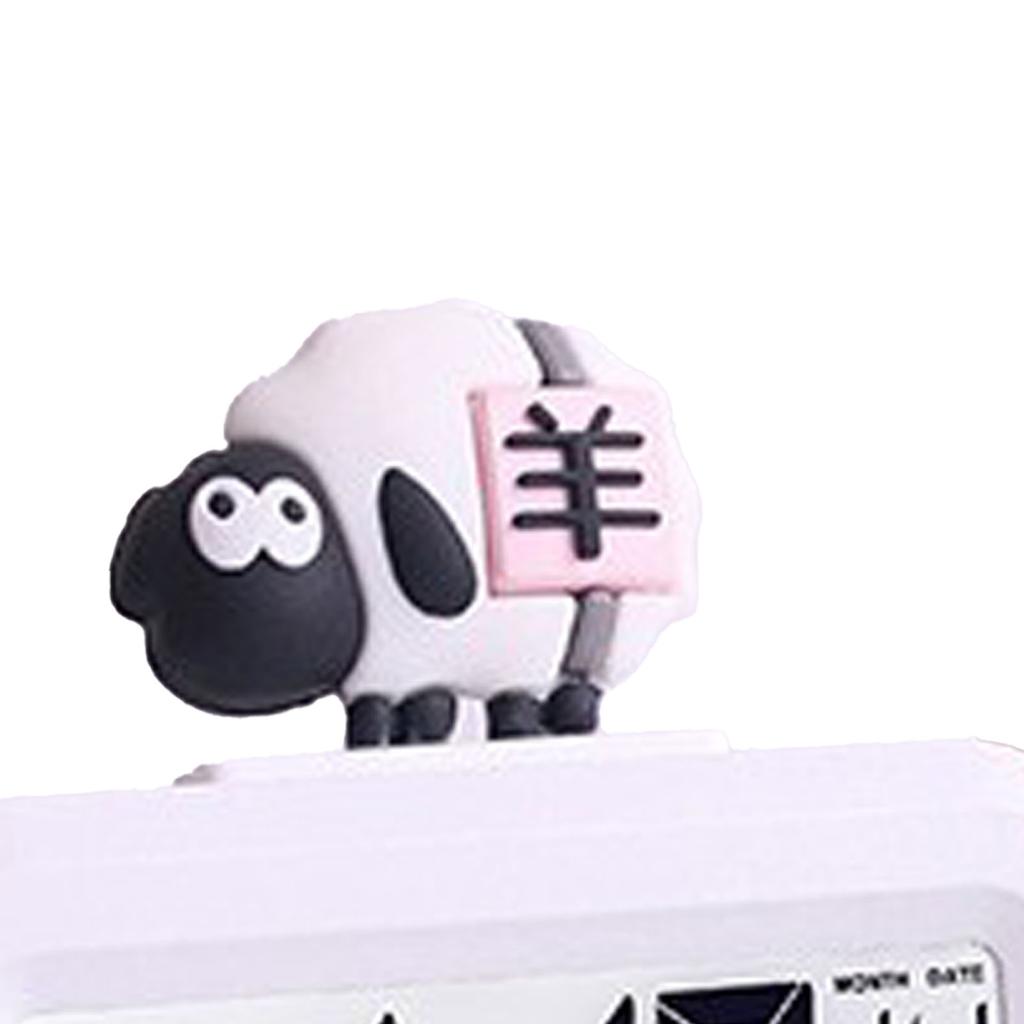 Электронные часы Милый мультфильм светодиодный экран Настольный электронный будильник Данные Время Календарь Температура