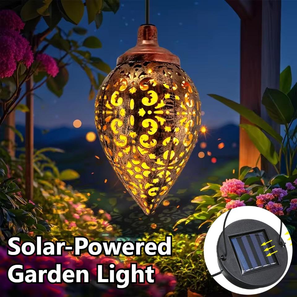 Hanging Solar Lights Solar Lantern LED Moroccan Garden Decor Solar Lanterns Outdoor Waterproof for Outside Patio Porch Pathway Hanging Decor