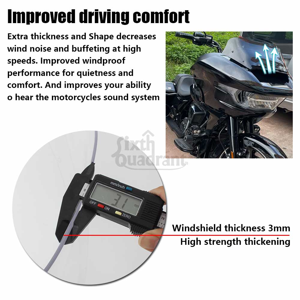Для Harley Road Glide CVO/SE FLTRXSE CVO ST FLTRXSTSE Мотоцикла 12" Козырек Ветровое Стекло Ветрозащитный Дефлектор Дымчатый Спойлер