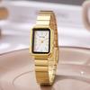 Роскошные женские часы Модные простые квадратные кварцевые часы Повседневные женские часы Деловые складные сплавные женские часы Relogio Feminino