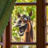 Creative Funny Horse Head Glass Window Sticker Home Decor Removable Decorative Window Decal