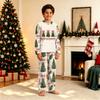 Matching Family Christmas Print Pajamas Set Long Sleeve Top and Pants Loungewear for Adults and Kids