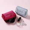 1 Pc Women Zipper Velvet Make Up Bag Travel Large Cosmetic Bag for Makeup Solid Color Female Make Up Pouch Necessaries