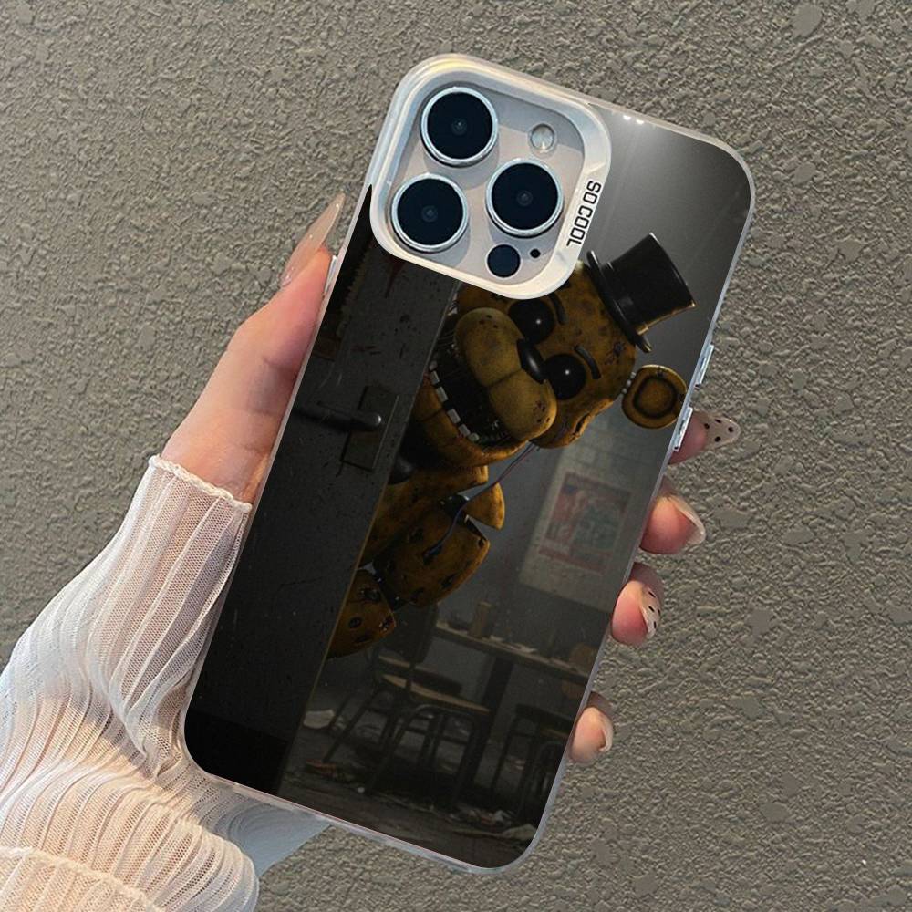 W-Fnaf-e-Fives-nights-At-Freddys Посеребренный Внутри Чехол Для Телефона Для iPhone 17 16 15 14 11 12 13 Pro Max Plus X XR XS Max Цвет