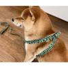 Dog Chest Leash, Harness for Small and Medium-sized Dogs, Shiba Inu Walking Leash, Anti-flip Dog Supplies, Green