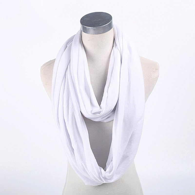 Solid Cotton Seamless Infinity Scarf, Shawl & Nursing Cover