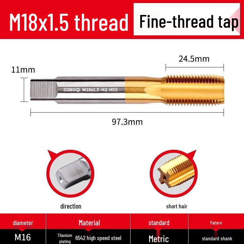 Stainless Steel Machine Taps Drill Bit Set M5-M20