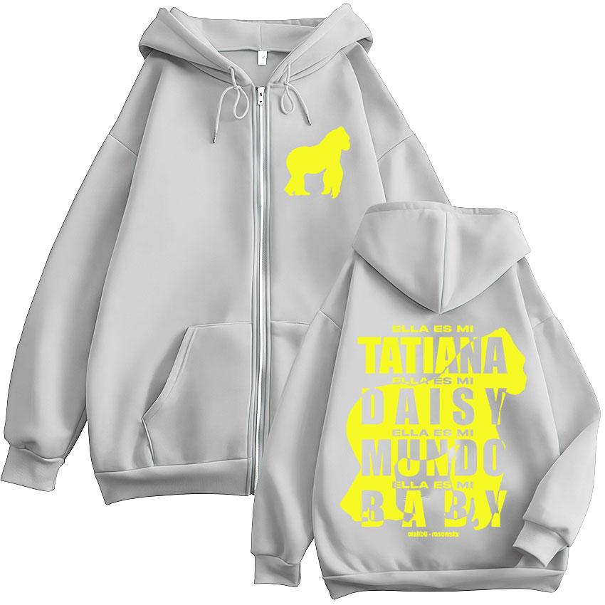Rapper Rusowsky Daisy Tour  Album Merch Zipper Hoodie Mens Retro Oversized Jacket Sweatshirt Streetwear